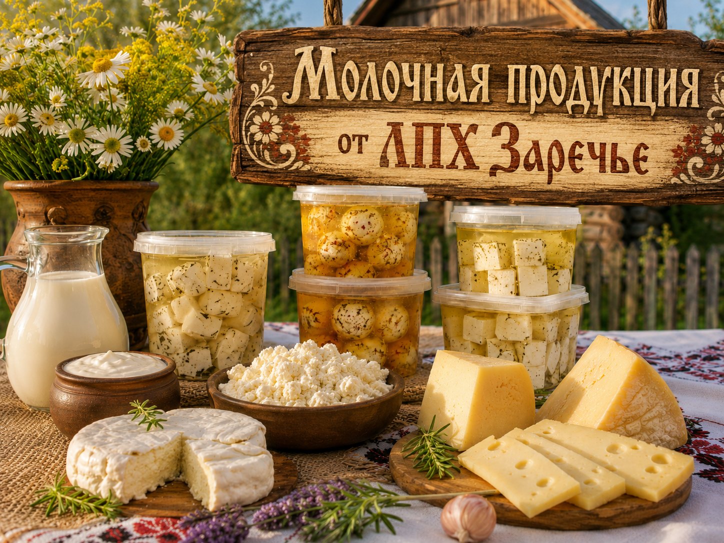 Молочная продукция от ЛПХ Заречье на деревенском столе
